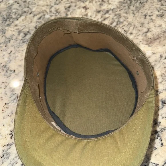 Falcon Jump up Cap Size 7 1/4 Authentic Military Olive Green 1960’s Vintage - Picture 3 of 4